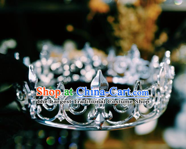 European King Imperial Crown Handmade Hair Accessories Baroque Prince Royal Crown