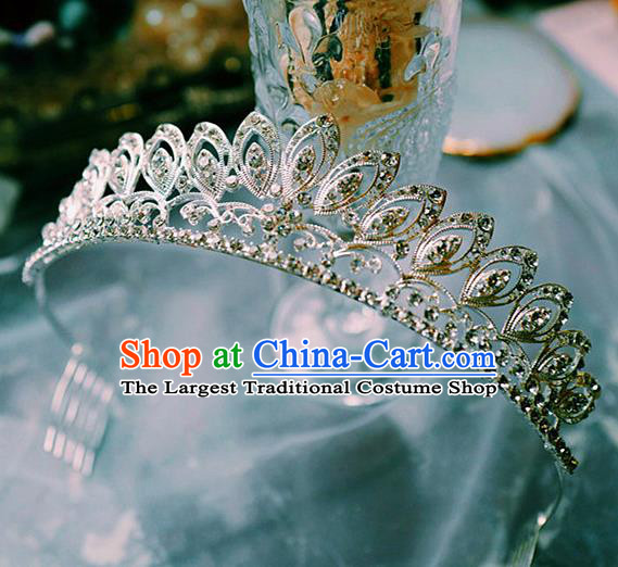 Handmade Wedding Bride Hair Accessories European Queen Hair Clasp Baroque Royal Crown