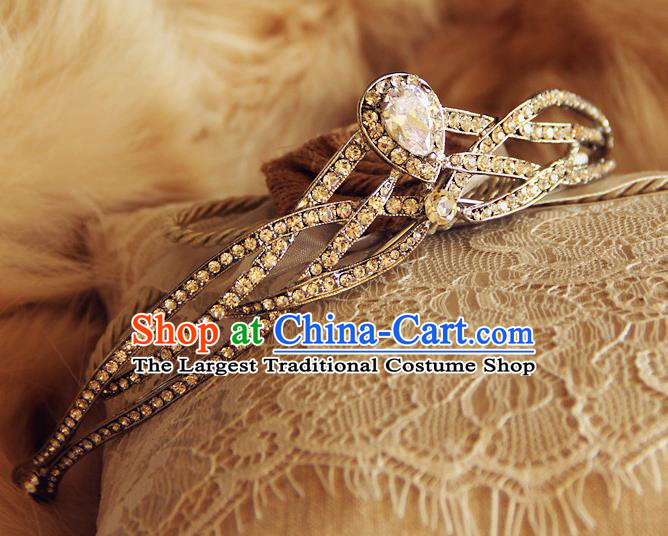 Handmade Wedding Jewelry Accessories European Court Princess Headwear Baroque Zircon Royal Crown
