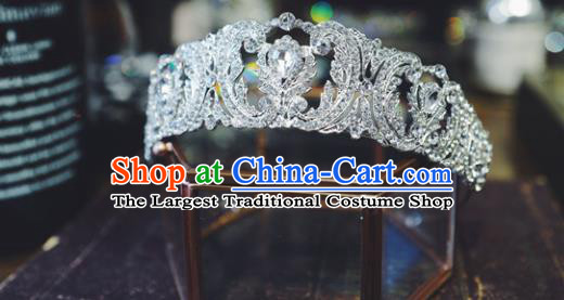 Handmade Court Hair Accessories Baroque Princess Zircon Headwear Retro European Wedding Royal Crown
