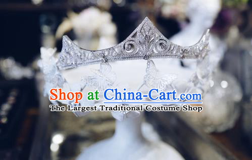 European Princess Birthday Zircon Headwear Baroque Bride Crystal Royal Crown Handmade Wedding Jewelry Accessories