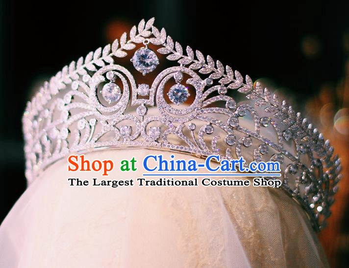 Top Women Jewelry Accessories Baroque Bride Zircon Headwear European Queen Royal Crown