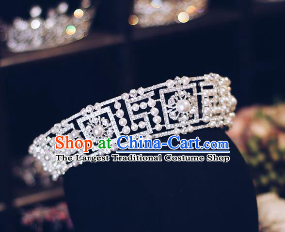European Court Hair Jewelry Wedding Bride Hair Accessories Baroque Princess Royal Crown