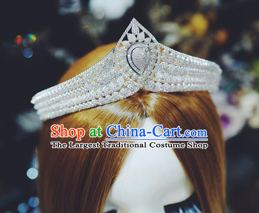 Top European Wedding Jewelry Accessories Princess Zircon Royal Crown Bride Headwear