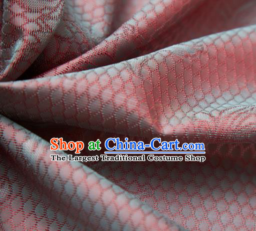 Chinese Classical Scale Pattern Design Pink Song Brocade Fabric Asian Traditional Silk Material