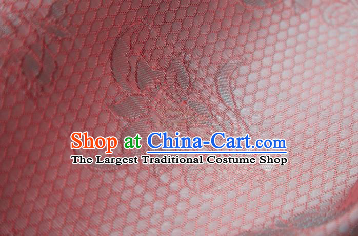 Chinese Classical Scale Pattern Design Pink Song Brocade Fabric Asian Traditional Silk Material