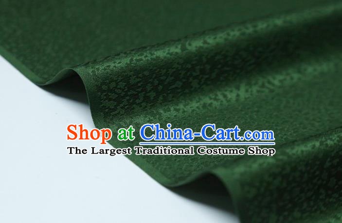 Chinese Classical Floral Pattern Design Deep Green Mulberry Silk Fabric Asian Traditional Cheongsam Silk Material