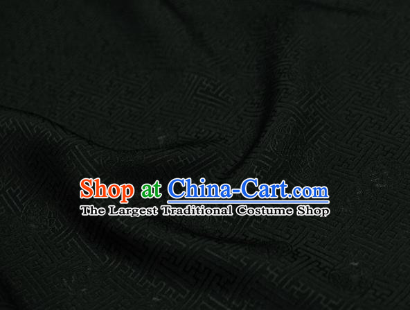 Chinese Classical Jacquard Pattern Design Atrovirens Mulberry Silk Fabric Asian Traditional Cheongsam Silk Material