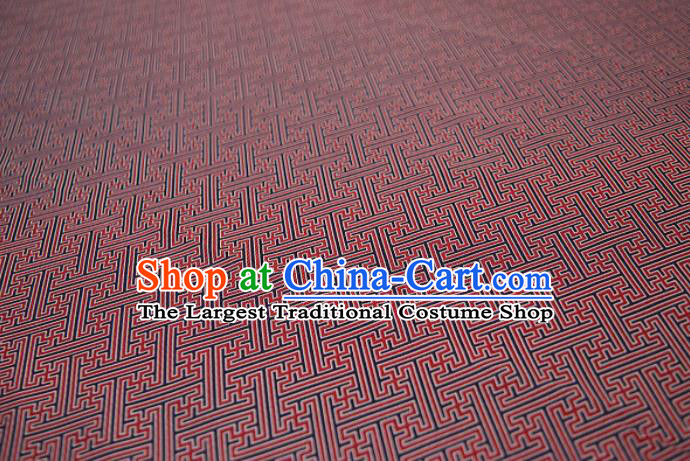 Chinese Classical Pattern Design Red Song Brocade Fabric Asian Traditional Silk Material