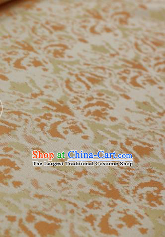 Chinese Classical Orange Flowers Pattern Design Song Brocade Fabric Asian Traditional Silk Material