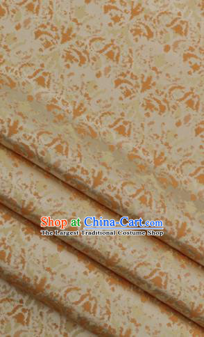 Chinese Classical Orange Flowers Pattern Design Song Brocade Fabric Asian Traditional Silk Material