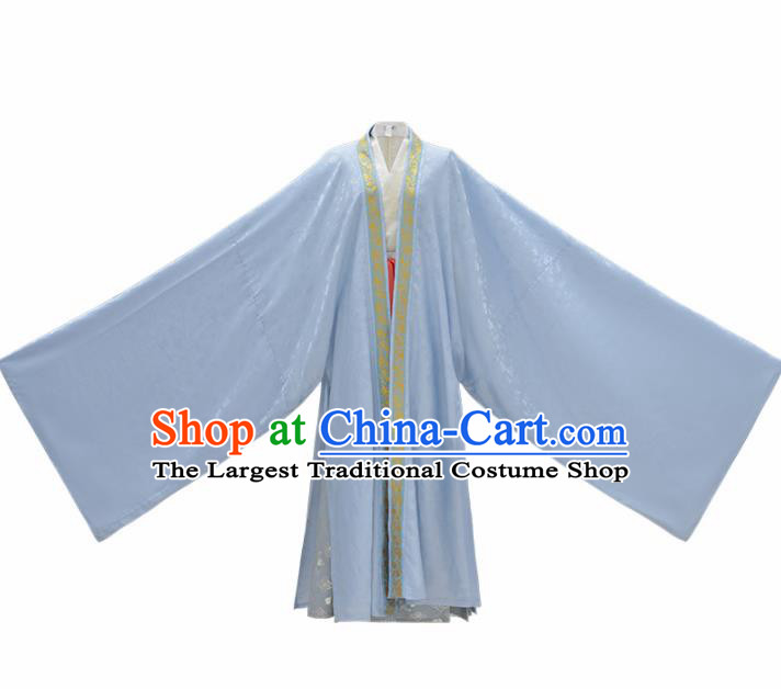 Chinese Ancient Poet Yan Jidao Hanfu Clothing Traditional Song Dynasty Scholar Nobility Childe Costumes for Men