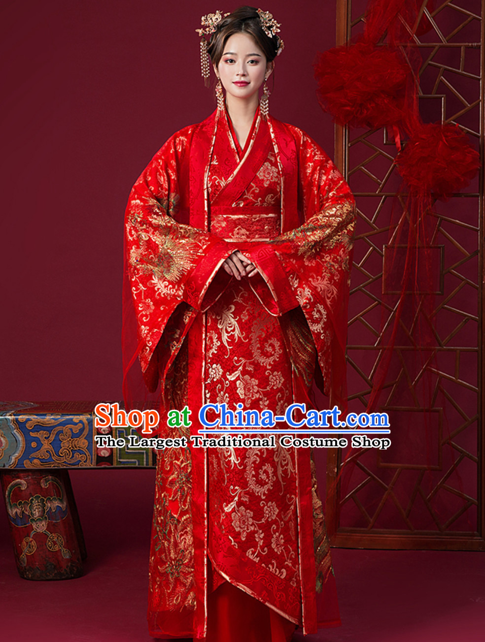 Ancient Chinese Tang Imperial Palace Princess Wedding Dress