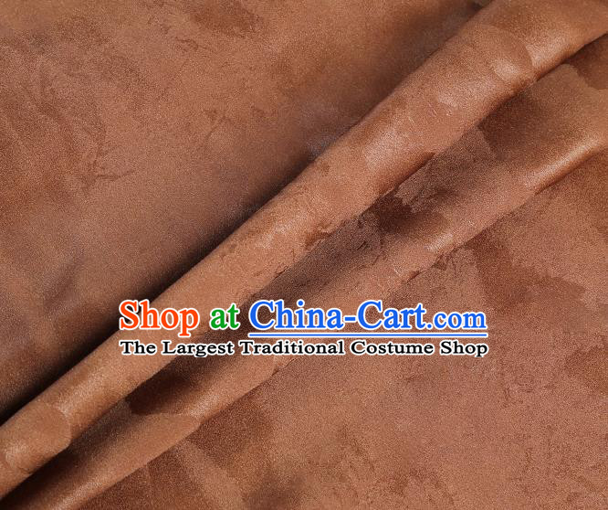 Chinese Classical Pattern Design Brown Gambiered Guangdong Gauze Fabric Asian Traditional Cheongsam Silk Material