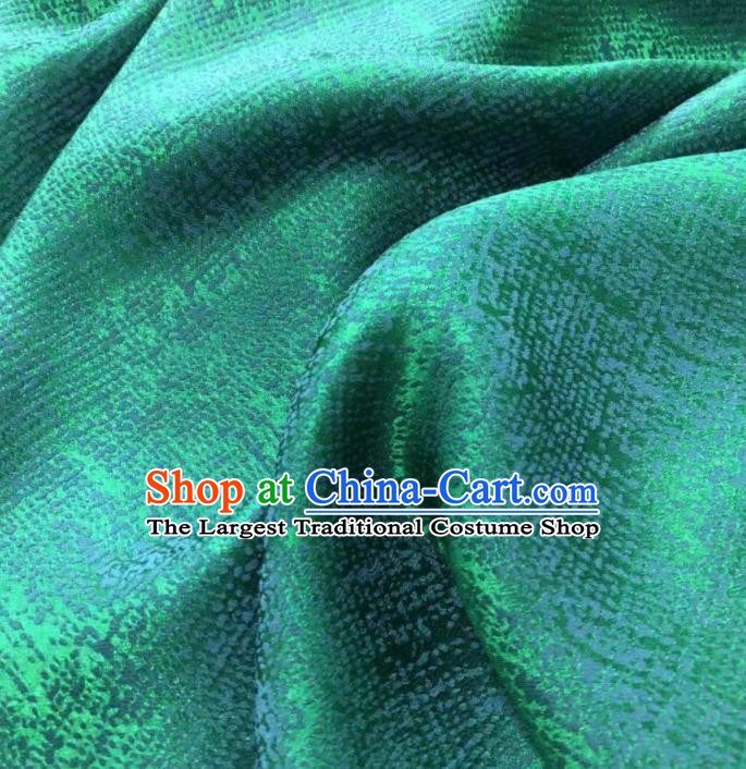Chinese Classical Pattern Design Green Brocade Fabric Asian Traditional Cheongsam Silk Material