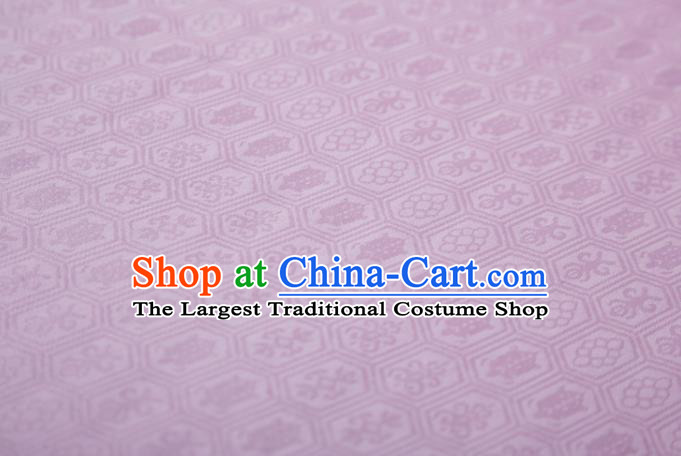 Chinese Classical Septaria Pattern Design Pink Silk Fabric Asian Traditional Cheongsam Brocade Material