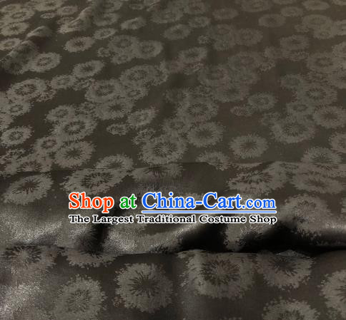 Asian Chinese Traditional Pattern Design Black Gambiered Guangdong Gauze Fabric Silk Material