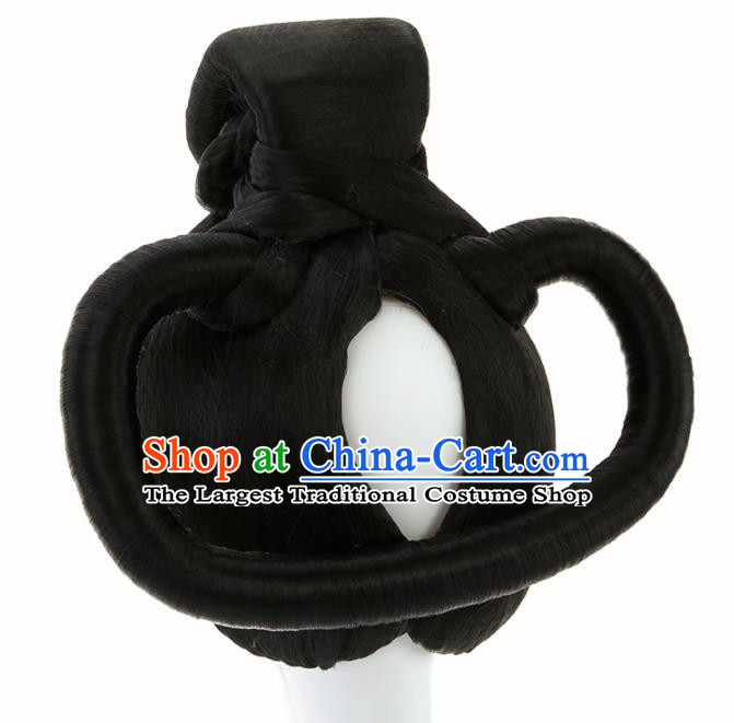 Chinese Classical Dance Wigs Hair Accessories Ancient Imperial Concubine Chignon for Women