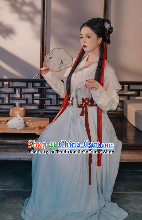 Chinese Ancient Nobility Maidservant Dress Traditional Tang Dynasty Court Lady Costumes for Women