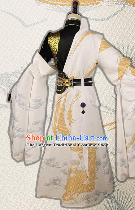 Chinese Cosplay Swordsman King Hanfu Cloting Traditional Ancient Royal Highness Costume for Men