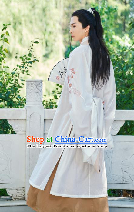 Chinese Ancient Nobility Childe Embroidered Hanfu Clothing Traditional Jin Dynasty Prince Costumes for Women