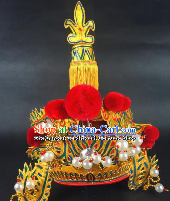 Chinese Traditional Beijing Opera God Takefu Hat Ancient Prime Minister Headwear