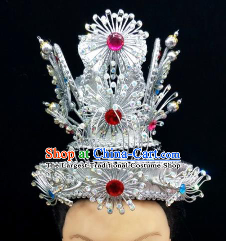 Chinese Traditional Peking Opera Scholar Hat Handmade Ancient Crown Prince Headwear for Men