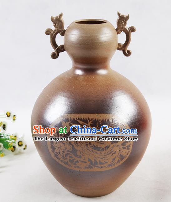 Chinese Traditional Handmade Pottery Vase Craft