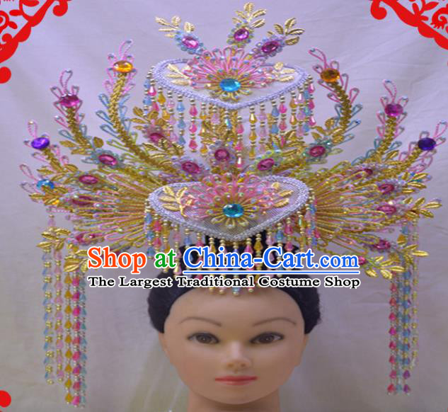 Chinese Traditional Peking Opera Phoenix Hairpins Handmade Beijing Opera Diva Hair Accessories for Women