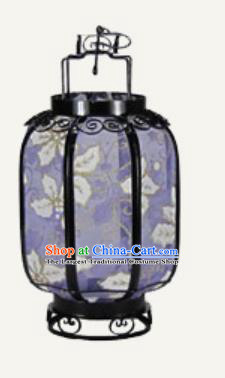 Chinese Traditional Handmade Printing Leaf Purple Palace Lantern New Year Iron Ceiling Lamp
