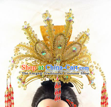 Chinese Traditional Peking Opera Queen Phoenix Crown Handmade Ancient Court Lady Hair Accessories for Women