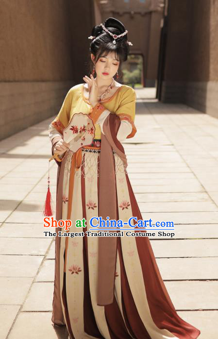Chinese Ancient Drama Court Maid Hanfu Dress Traditional Tang Dynasty Flying Goddess Dance Costumes for Women