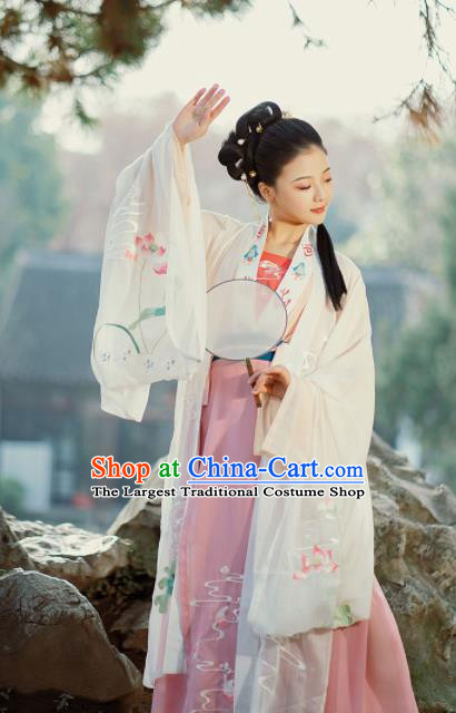 Chinese Ancient Courtesan Hanfu Dress Traditional Ming Dynasty Nobility Concubine Costumes for Women