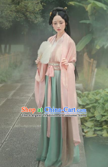 Chinese Ancient Palace Princess Hanfu Dress Traditional Jin Dynasty Royal Infanta Costumes for Women