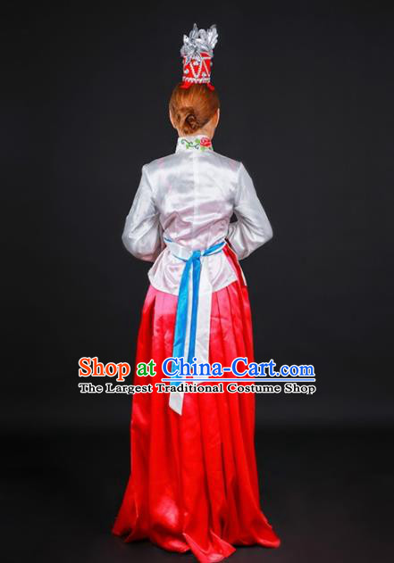 Chinese Traditional Korean Nationality Stage Show Dress Ethnic Minority Folk Dance Costume for Women