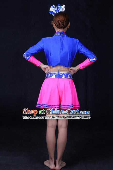 Chinese Spring Festival Gala Cheerleading Dance Dress Traditional Fan Dance Compere Costume for Women