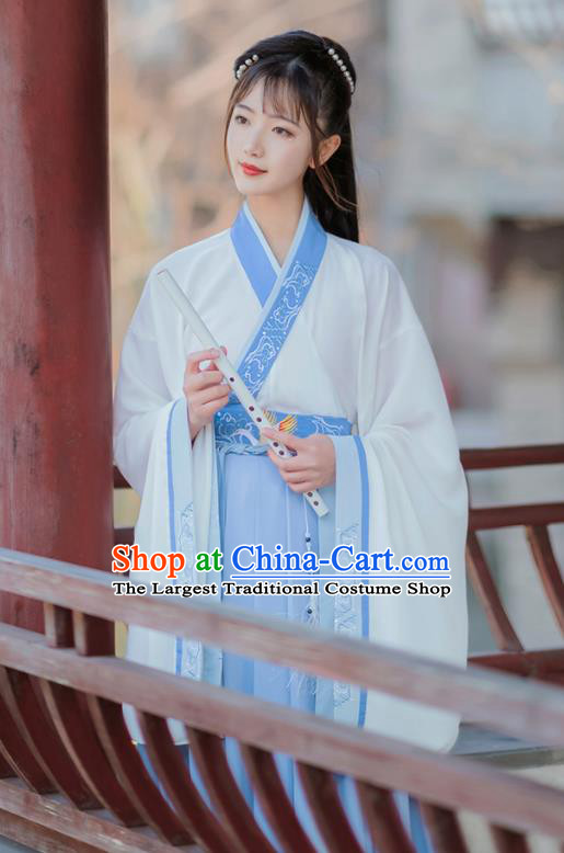 Chinese Traditional Jin Dynasty Female Hanfu Dress Ancient Swordswoman Costumes for Women