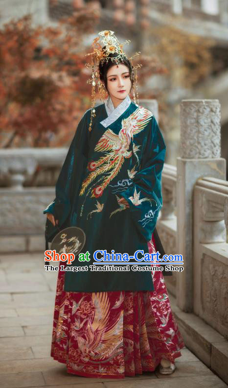 Chinese Traditional Ming Dynasty Court Lady Hanfu Dress Ancient Imperial Concubine Embroidered Costumes for Women