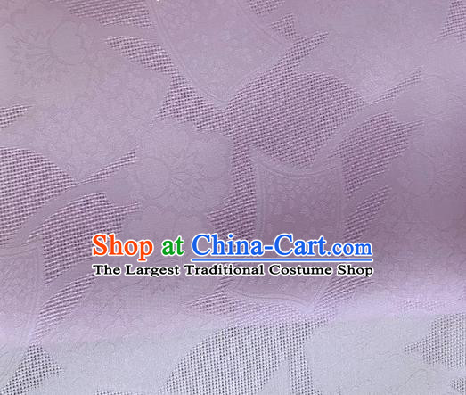 Asian Chinese Classical Pattern Design Lilac Organza Jacquard Fabric Traditional Cheongsam Silk Material