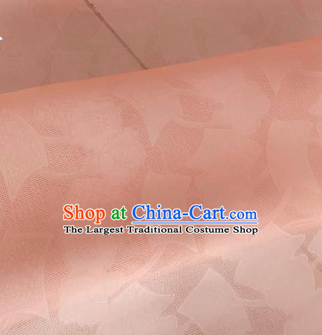 Asian Chinese Classical Pattern Design Peach Pink Organza Jacquard Fabric Traditional Cheongsam Silk Material