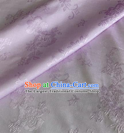 Asian Chinese Classical Pattern Design Lilac Jacquard Fabric Traditional Cheongsam Silk Material