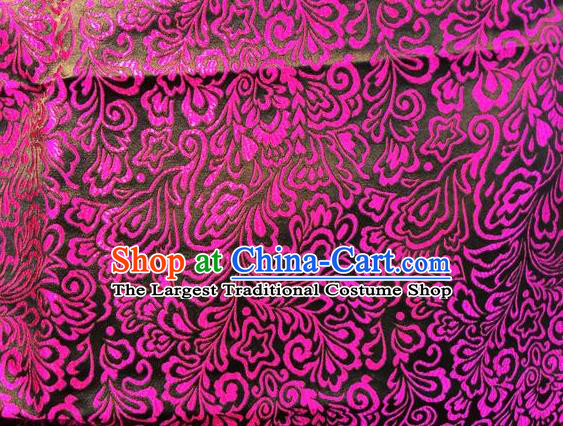 Asian Chinese Classical Pattern Design Brown Silk Fabric Traditional Nanjing Brocade Material