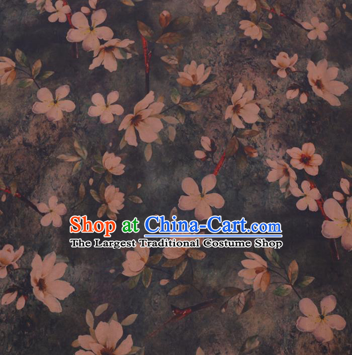 Chinese Cheongsam Classical Pattern Design Atrovirens Watered Gauze Fabric Asian Traditional Silk Material