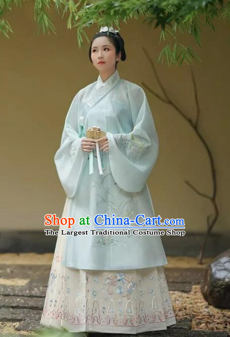 Chinese Ancient Taoist Nun Embroidered Dress Traditional Ming Dynasty Nobility Lady Costumes for Women