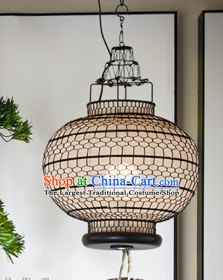 Free Worldwide Delivery Classic White Chinese Classical Handmade Iron Mesh Lantern Palace Lanterns