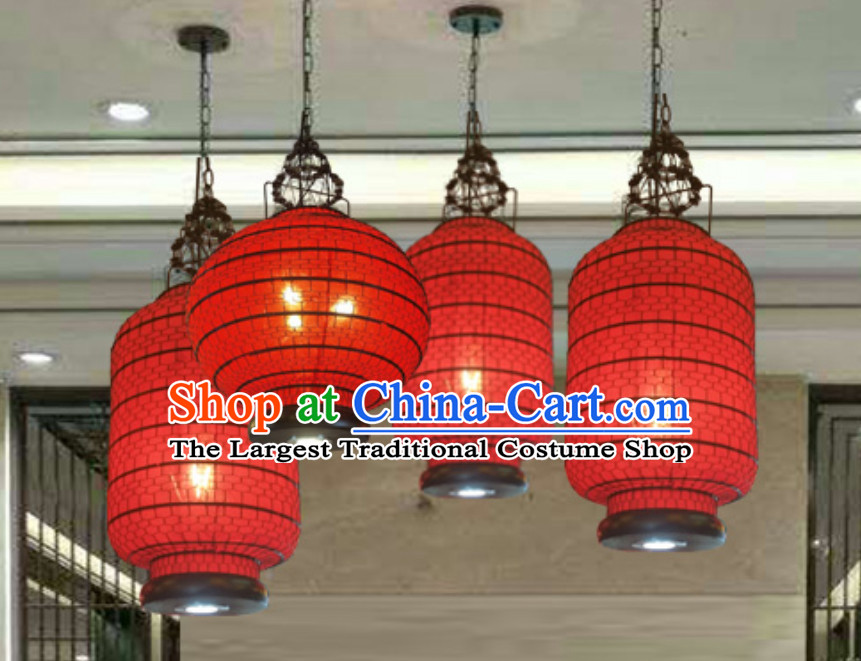 Lucky Red Chinese Classical Handmade Iron Mesh Lantern