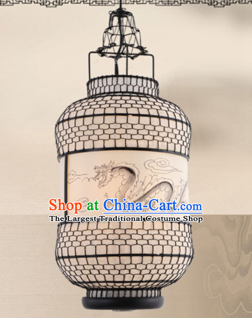 Lucky Red Chinese Classical Handmade Iron Mesh Lantern