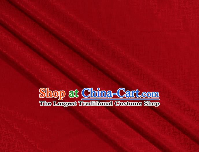 Chinese Classical Happiness Character Pattern Design Red Mulberry Silk Fabric Asian Traditional Cheongsam Silk Material