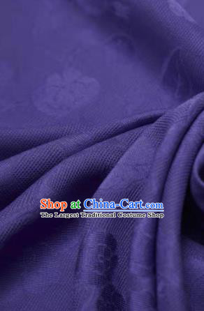 Chinese Classical Twine Peony Pattern Design Purple Mulberry Silk Fabric Asian Traditional Cheongsam Silk Material