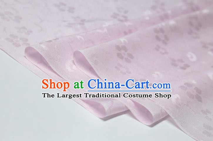 Chinese Classical Plum Pattern Design Pink Mulberry Silk Fabric Asian Traditional Cheongsam Silk Material